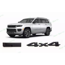 Grand Cherokee 2PCS 2021+ Jeep Grand Cherokee L/WL Rear 4X4 L Nameplate Emblem Matte Black