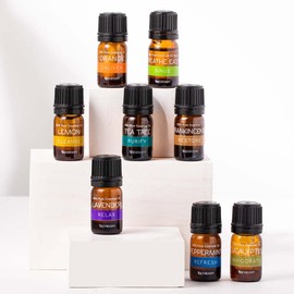 SpaRoom SpaRoom 100% Pure Essential Oils Set; Perfect for Aromatherapy, Diffusers, Humidifiers and Home Care, Gift Set of 8