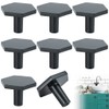 HWTONG 8 Pieces Furniture Knobs Hexagon - Cabinet Knobs, Zinc