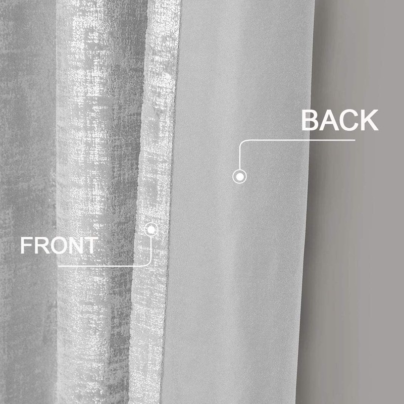 always4u Soft Velvet Curtains 95 Inch Length Luxury Bedroom Curtains