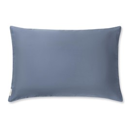 Clementine Sleepwear Essentials Organic Queen Size Pillowcase Blue Lagoon | Two-Tone Bamboo and Silver Ion Silk for Acne-Prone Skin, Anti-Aging, and Hydrated Hair and Skin