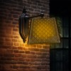 Medium Square Lamp Shades, ALUCSET Metal Lampshade with Pattern of