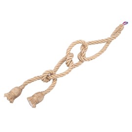 Zerodis Hemp Rope Pendant Light Fixture, 59.1inch Hemp Rope Light Fixture for E27 Light Bulb Socket Ceiling Filament Light Fixture Home Decoration Farmhouse Hanging Light Fixture (1.5 Meters 2 Heads)