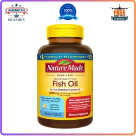 Nature Made Extra Strength Omega-3 Fish Oil 2800mg, 60 Softgels, 30-Day Supply