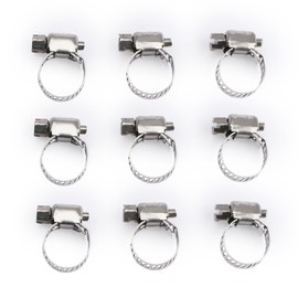 U.S. Solid Brass Hose Barbed Splicer, Round Equal Hose Joint, Brass Hose Fitting Connector, with Clamps (3/8")