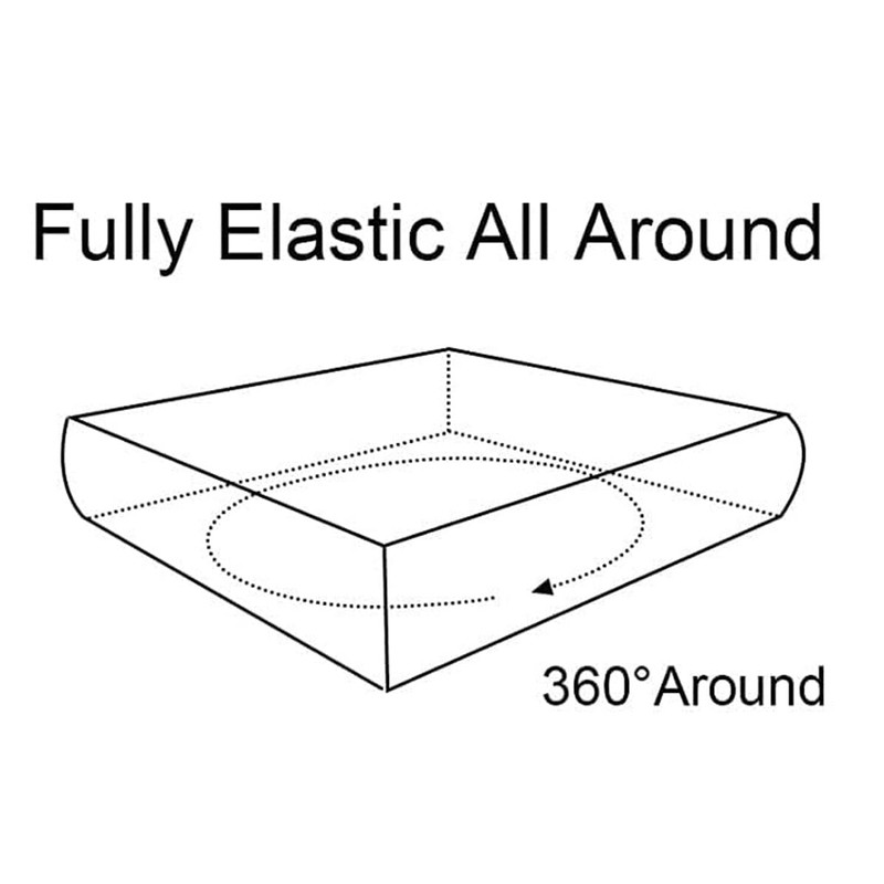 Rayyan Linen Extra Deep Fitted Sheet Fully Elasticated 40CM 100%