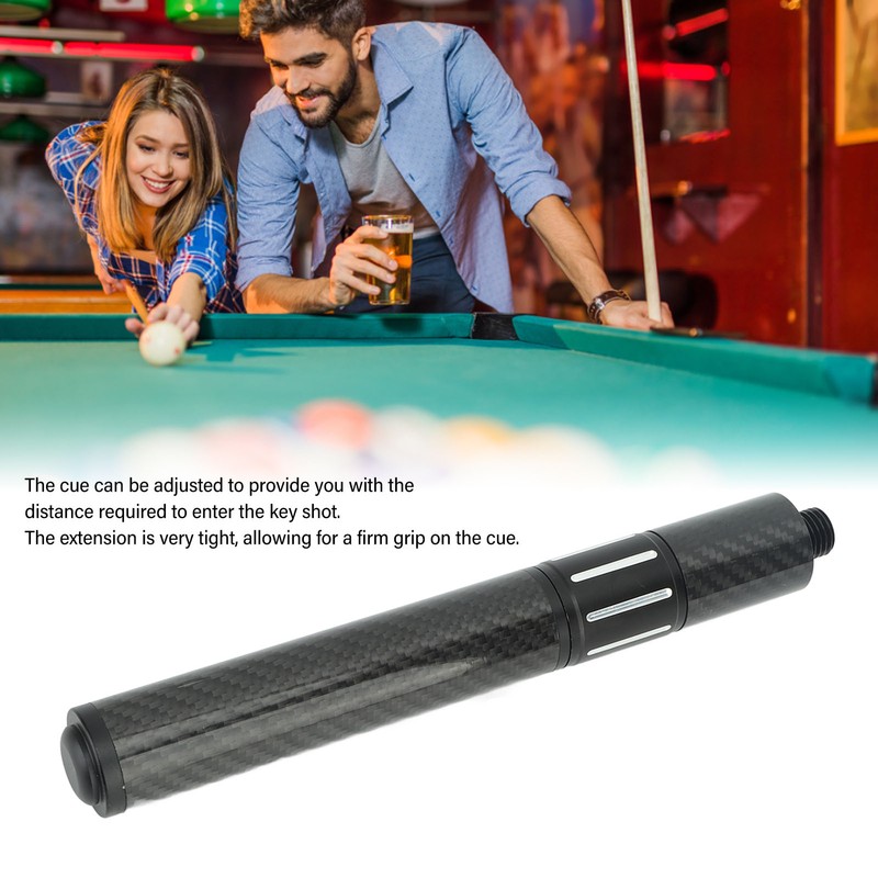 Billiards Pool Cue Extension Carbon Fiber Telescopic Pool Cue Extender