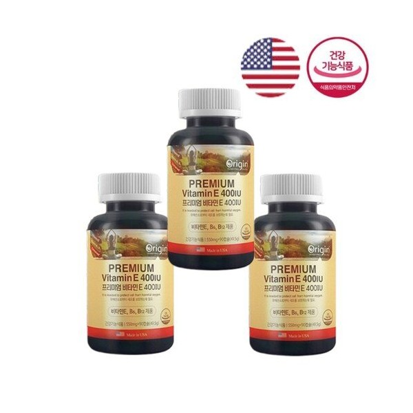 US Premium Vitamin E 400 IU helps maintain the body&#39;s reserves of antioxidant nutrients (3 90 capsules) / 미국 프리미엄 비타민E 400 IU 항산화 영양소의 체내 보유량유지 도움(90캡슐3개)