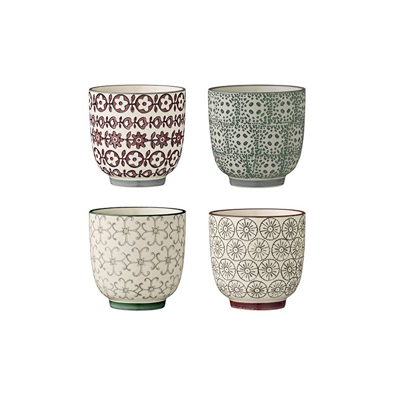 Bloomingville Small Mugs Karine, Grey Green Purple, Ceramic, Set of