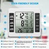 Refrigerator Thermometer Wireless Sensor Temperature Monitor with Audible Alarm for