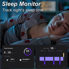 findtime Smart Ring Sleep Tracker Heart Rate Monitor Blood Oxygen Fitness Ring Pedometer Step Counter Fitness Tracker Waterproof Curved Smart Rings for Men Women