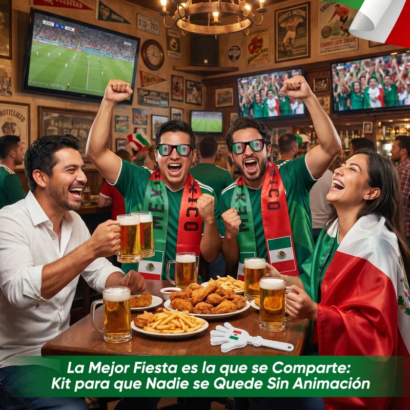 Fiesta Fútbol Paquete México 6 Kits De Cotillón Copa Mundial