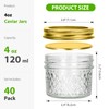 EkkoVla 4 oz Glass Mason Jars, 40 Pack Regular Mouth