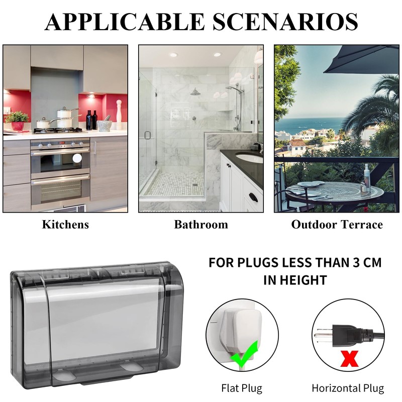 Socket Cover Box, Wall Switch Socket Covers, Transparent Waterproof Switch
