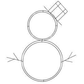 SBE 1pc Christmas House DIY Snowman Wreaths, 22x18-in. (1pc/Set)