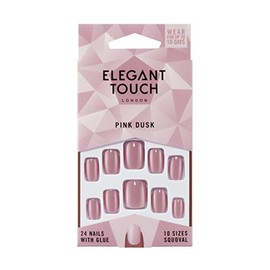 Elegant Touch Colour False Nails - Pink Dusk (Squoval)
