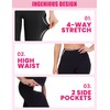 Showitty 3 Pack Leggings with Pockets for Women, Workout Tummy