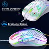 Wired Gaming Mouse, Computer Mouse Ergonomic Mice Honeycomb Design with