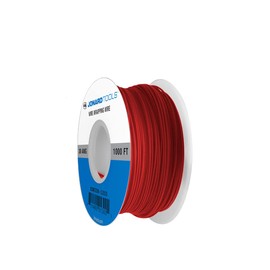 Jonard Tools KSW30R-1000 Red Insulated Kynar Copper Wire Roll, Low Strip Force, 30 AWG, 1000 ft Length