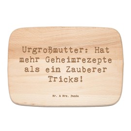 Mr. & Mrs. Panda Frühstücksbrett Spruch Urgroßmutter Schätze - Geschenk, Holzbrett, Rezepte, Ahnen, Verwandte, Schneidebrett, Zauberer,