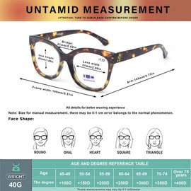 Reading Glasses for Women 3 Pairs Ladies Fashion Spring Hinge Readers (3 Pack Mix,+4.0)