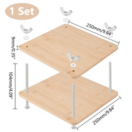 AHANDMAKER Wooden Flower Press, 9.84x9.84 Inch Square Bookbinding Press Book Press Machine, Flat Paper Press Machine Book Press Bookbinding for Flower Press Handmade DIY Bookbinding Supplies, Moccasin