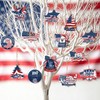 24 Pcs 250th Christmas Wooden Ornaments Red White Blue Tree