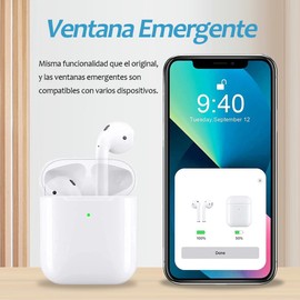 2RIYADH Funda de Carga AirPods, Caja de Carga de Repuesto para Airpods 1/2 Generación, Batería Integrada de 680 mA, Carga Tus Auriculares Durante 5 Minutos y Durarán 1 Hora