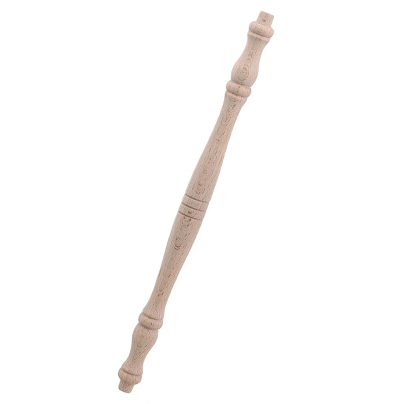 Mxfans 4 Pieces Unfinished Wood Natural Cutout Wooden Spindle 27.5cm