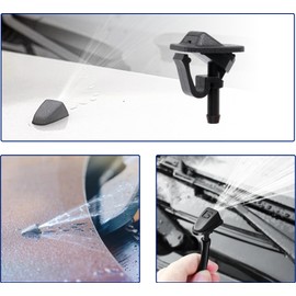 HiSport Windshield Sprinkler Wiper Nozzle - Compatible with 2002-2012 Jeep Wrangler 2002-2006 Jeep TJ - Replace 55156728AB
