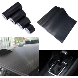 4Roll Carbon Fiber Vinyl Detailing Wrap Tape,Carbon Fiber Wrap Carbon Fiber Vinyl Tape,Carbon Fiber Sticker Carbon Fiber Vinyl Tape Car Carbon Fiber Car Wrap Detail Vinyl Wrap Tape with Scraper Tool