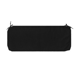 Outdoor Bench Cushion Cover 54 x18 x 3 inch,Waterproof Cover with Zipper&Ties,Fade-Resistant Slipcover,Patio Porch Swing Cushion Cover Replacement Only,No Insert(Black)
