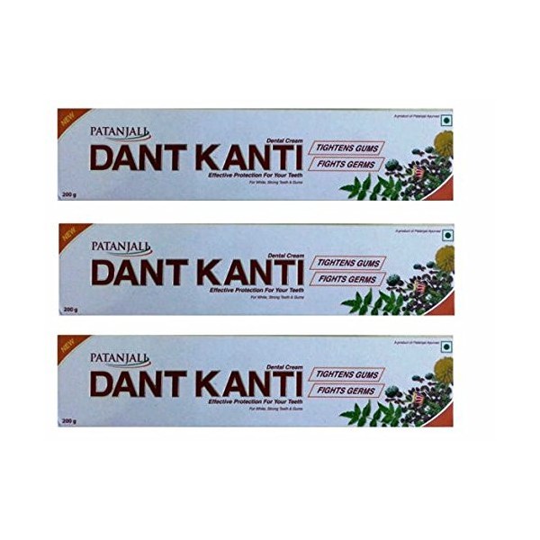 Patanjali Dant Kanti Dental Natural Cream -200g Pack of 3