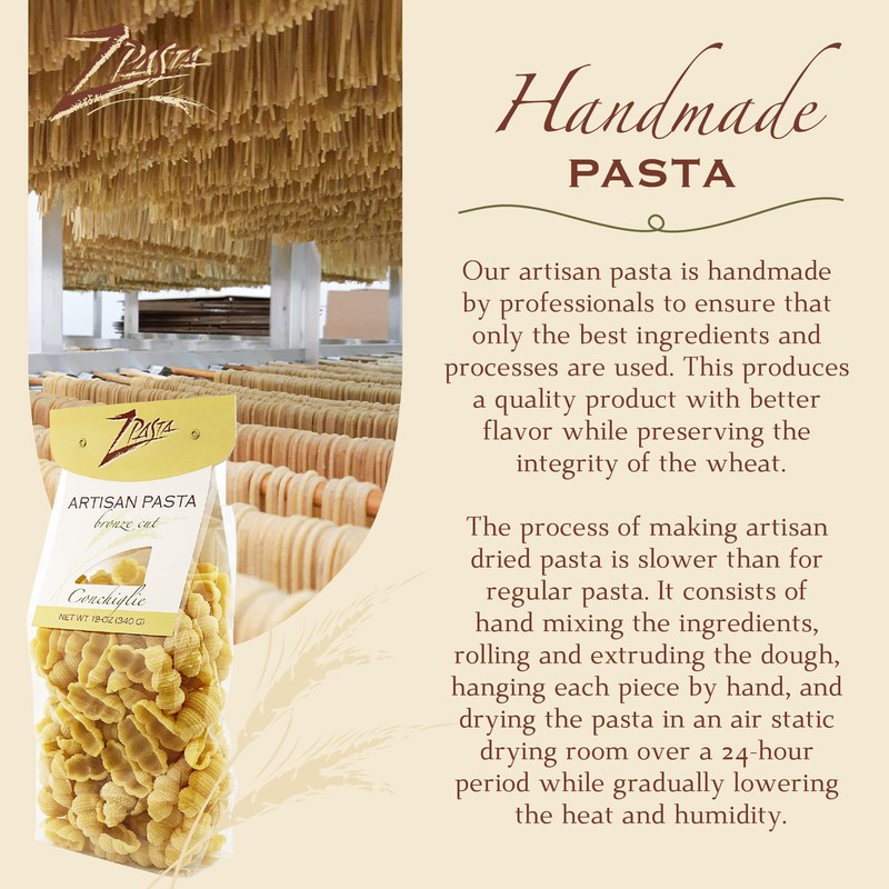 ZPasta Conchiglie - Bronze Cut Artisan Pasta 12 oz