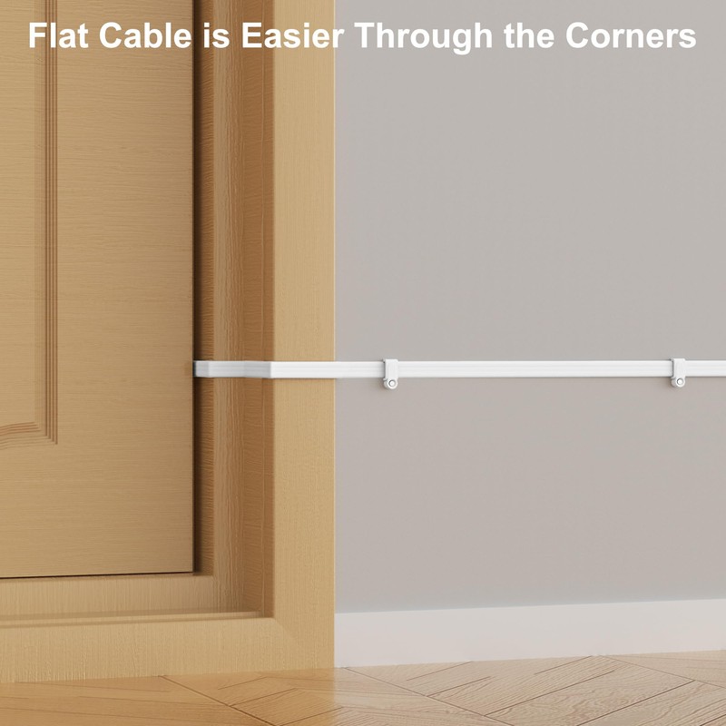 Flat 12V DC Power Extension Cable 40 FT, 5.5 mm