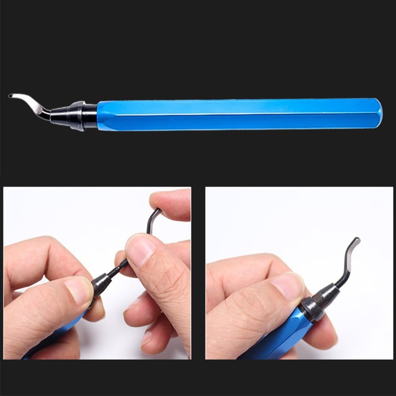 1Pcs Metal Deburring Tool, Hand Deburring Tool Set with 10
