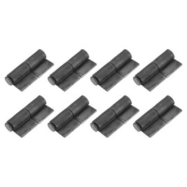 uxcell Weldable Flag Hinges, 8 Pack 3-1/3" x 1-4/7" Carbon Steel Weld on Door Hinges with Removable Pin, Weldable Lift Off Hinges for Metal Gate Swing Door Trailer Ramp