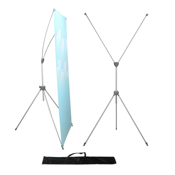 YDisplay X Banner Stand Adjustable Fit Banner Size from 23"X63"
