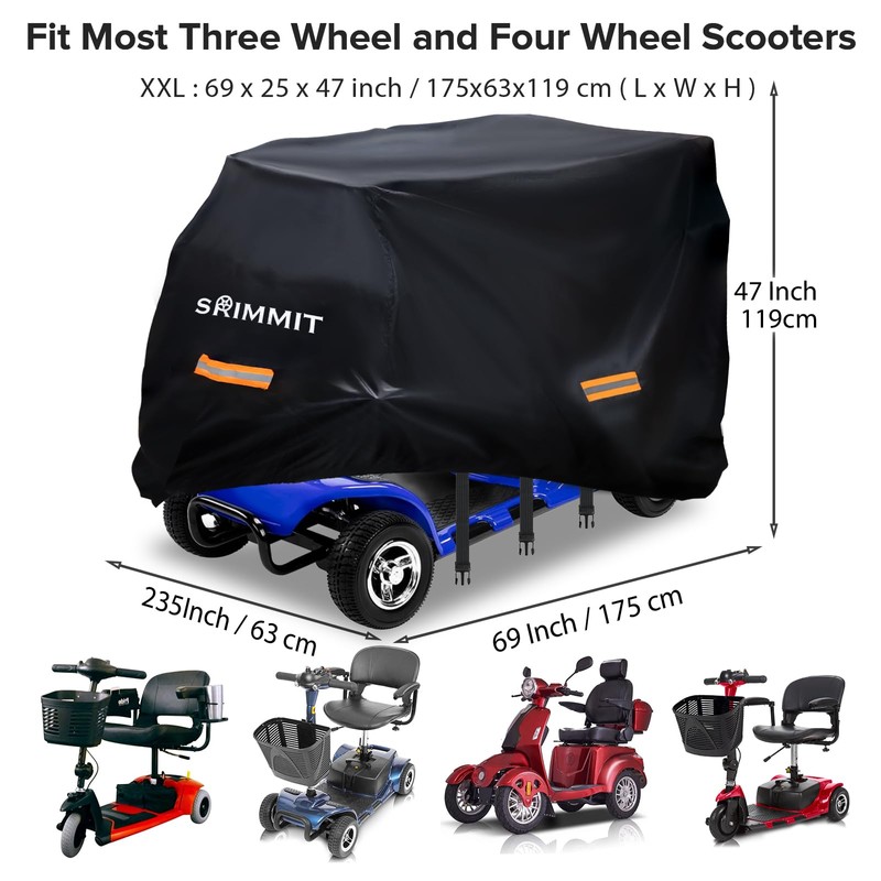 Upgraded Mobility Scooter Storage Cover,SRIMMIT Heavy Duty 420D Oxford Fabric