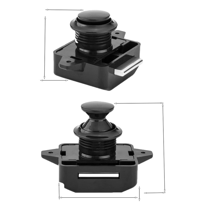 RV Cabinet Locks, ABS Push Button Cabinet Latch for RV