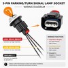 Svicari Front Parking/Turn Signal Socket & Bulb & Wire Harness