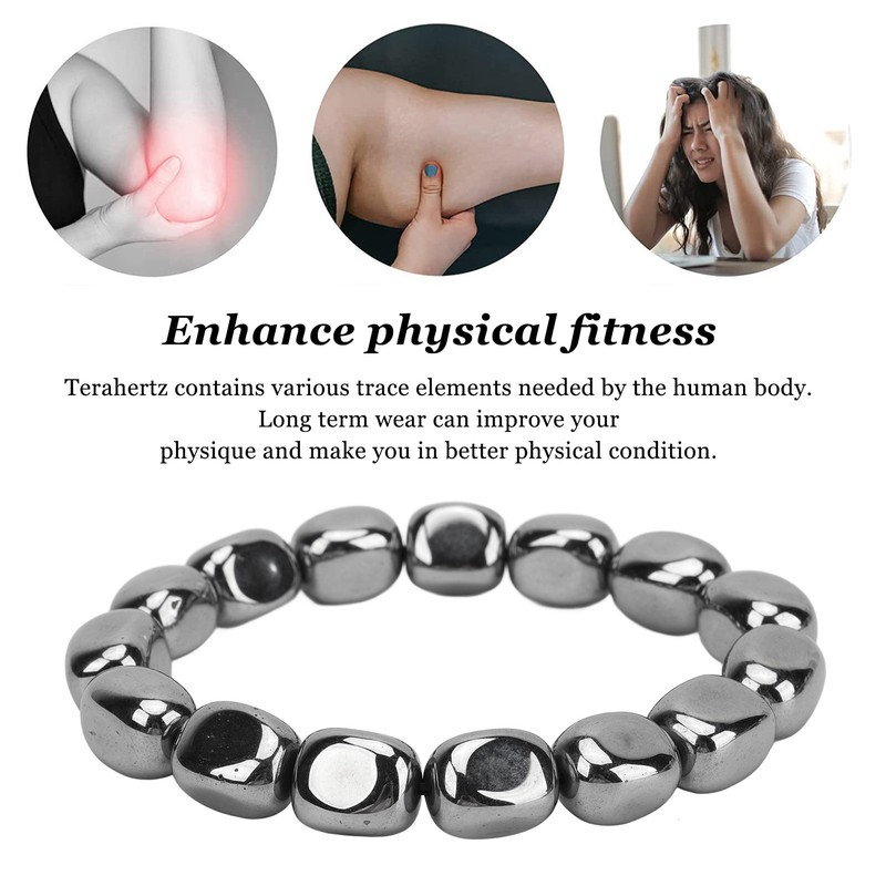 Terahertz Bracelet Adjustable Versatile Stylish Energy Stone Bracelet for Men