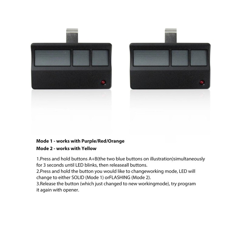 2X Garage Door Opener Remote Replacement Fit for LiftMaster 373W,
