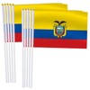 25 Pack Ecuador Handheld Small Flag,Mini Ecuadorians Hand Held Miniature