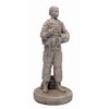 Solid Rock Stoneworks Female Soldier Stone Statue 24in Tall Desert Sand Color