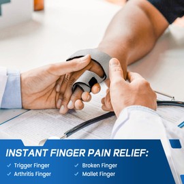 ASRAM Finger Brace,Trigger Finger Splint,Adjustable Support Brace for Middle, Ring, Index,and Pinky,for Arthritis Pain, Injury, Broken Mallet Finger Stabilizer Supports.