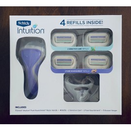 Schick Intuition 6pc Gift Set (includes 1 Handle, 4 Refills, and 1 Holder) New