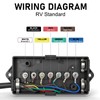 PKDOAX 7 Way Trailer Cord with Junction Box, 8 Ft