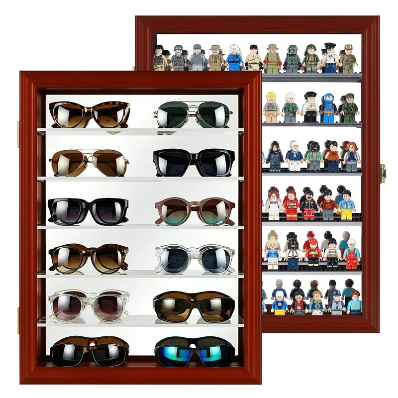 Sunglasses Display Case Shot Glass Organizer Stones Storage - Rock