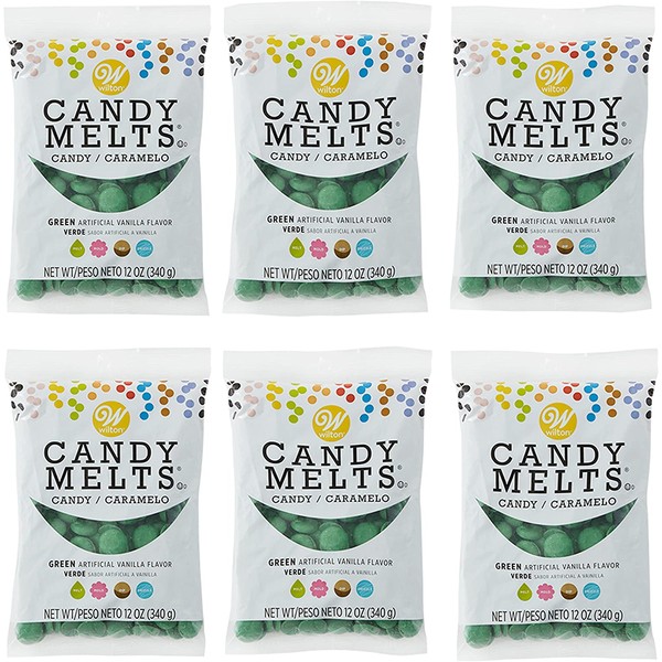 Wilton 12 oz. Dark Green Candy Melts Candy, 6-Count